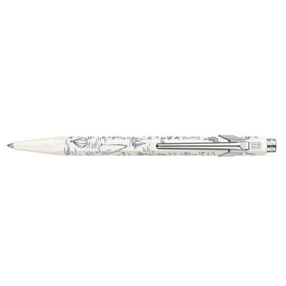 Caran d-Ache Toile de Jouy Schwarz Clip-on-Einziehkugelschreiber Medium 1 Stück(e)