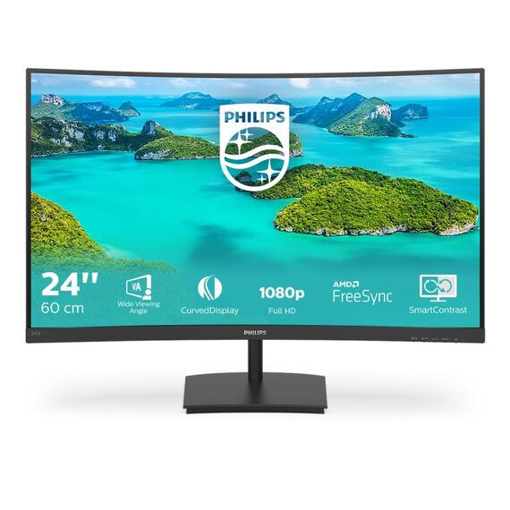 Philips E Line 241E1SCA/00 Computerbildschirm 59,9 cm (23.6") 1920 x 1080 Pixel Full HD LCD Schwarz, 2 image