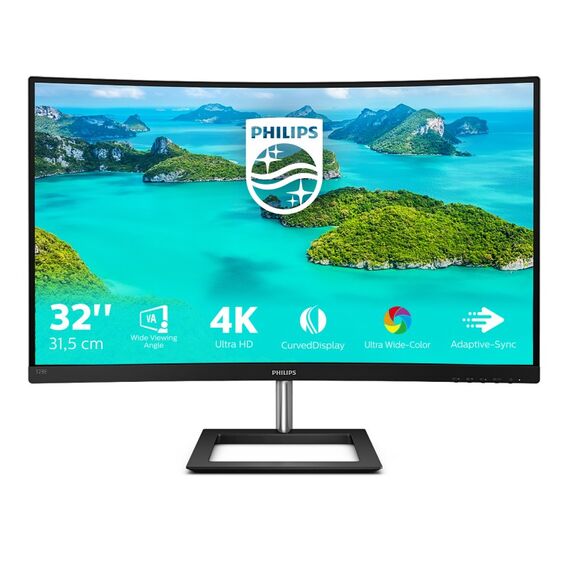 Philips E Line 328E1CA/00 Computerbildschirm 80 cm (31.5") 3840 x 2160 Pixel 4K Ultra HD LCD Schwarz