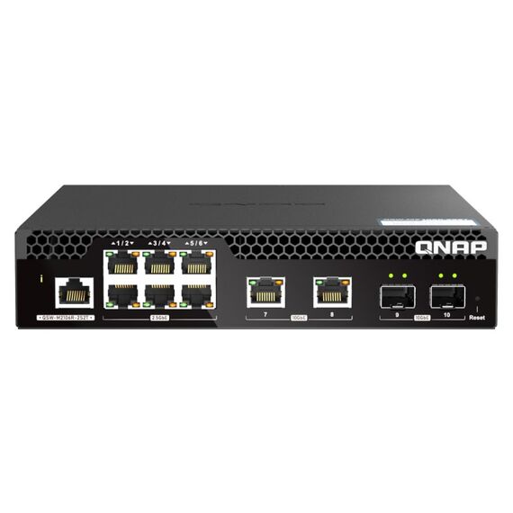 QNAP QSW-M2106R-2S2T Netzwerk-Switch Managed L2 10G Ethernet (100/1000/10000) 1U Schwarz