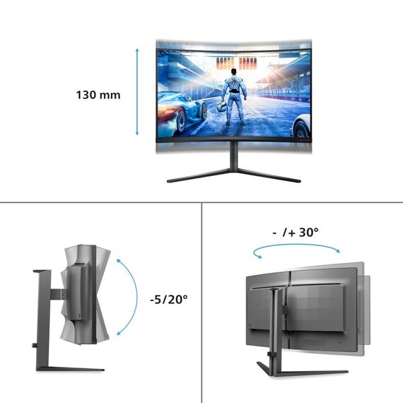 Philips Evnia 5000 32M2C5500W/00 Computerbildschirm 80 cm (31.5") 2560 x 1440 Pixel Quad HD LCD Schwarz, 4 image