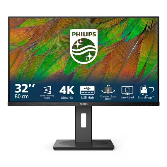 Philips 3000 series 32B1N3800/00 Computerbildschirm 80 cm (31.5") 3840 x 2160 Pixel 4K Ultra HD LCD Schwarz