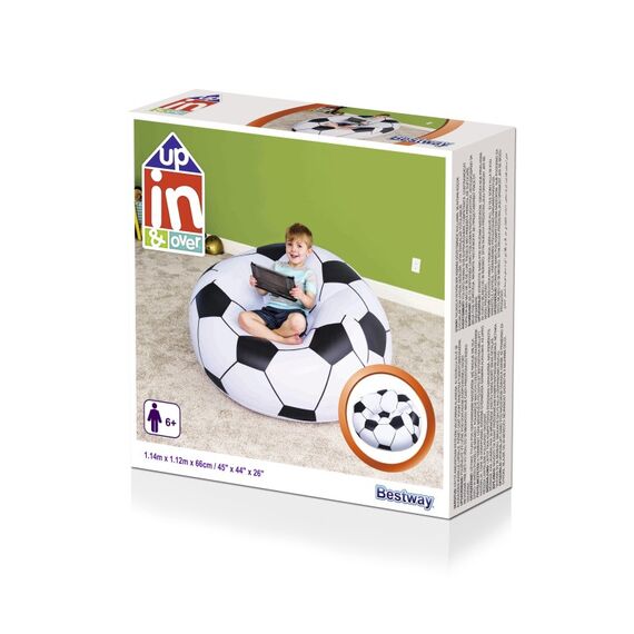 Bestway 75010 Aufblasbarer Sessel Einzelstuhl Schwarz, Weiß, 5 image