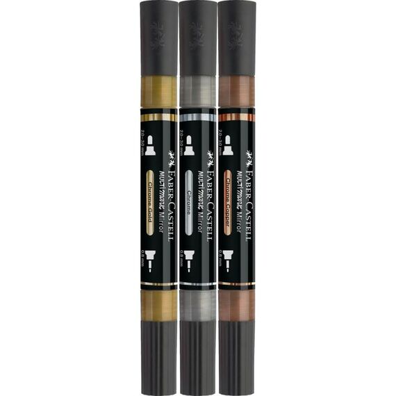 Faber-Castell 185966 Marker 3 Stück(e) Chrom, Kupfer, Gold, 2 image