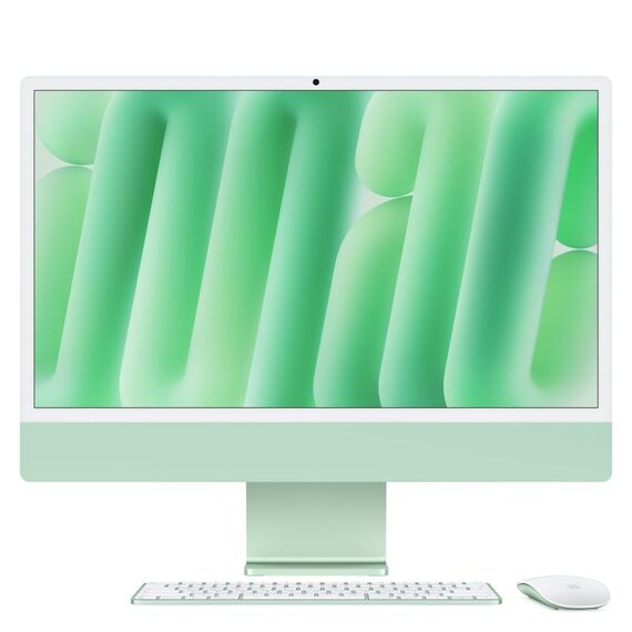 Apple iMac Apple M M6 59,7 cm (23.5") 4480 x 2520 Pixel All-in-One-PC 16 GB 256 GB SSD macOS Golden Gate Wi-Fi 7 (802.11be) Grün, Farbe: Grün, Kapazität: 16 GB