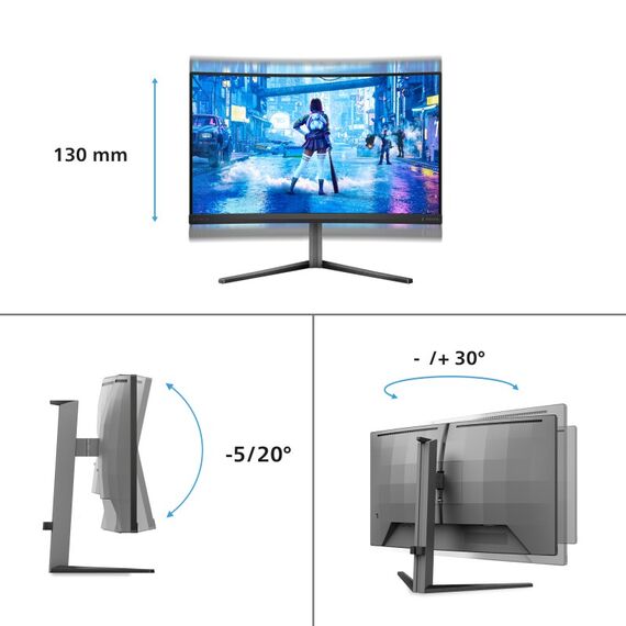 Philips Evnia 5000 27M2C5200W/00 Computerbildschirm 68,6 cm (27") 1920 x 1080 Pixel Full HD LCD Grau, 2 image