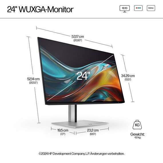 HP Serie 7 Pro 24 Zoll WUXGA-Monitor – 724pn, 3 image