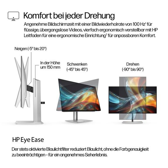 HP Serie 7 Pro 24 Zoll WUXGA-Monitor – 724pn, 5 image