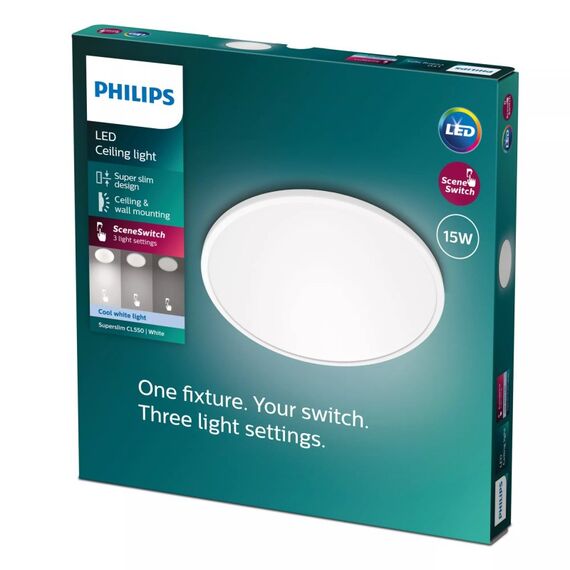 Philips Funktional Super Slim Deckenleuchte, 15 W, 3 image