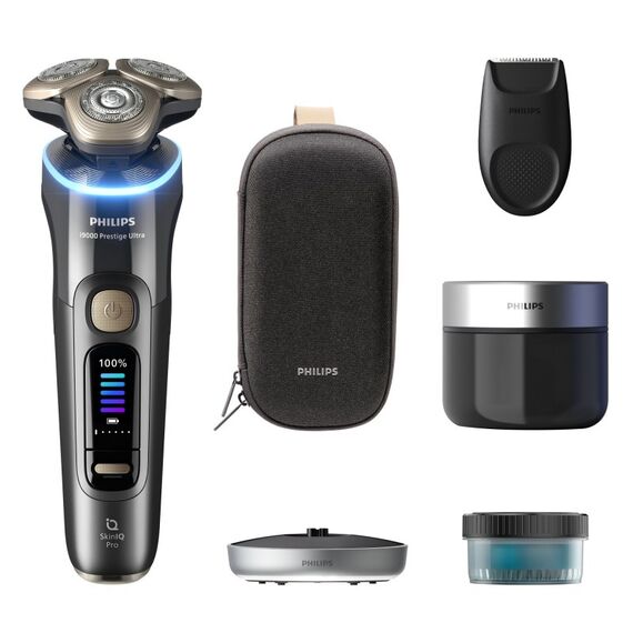 Philips i9000 Prestige Ultra XP9402/31 Elektrischer Nass- & Trockenrasierer mit SkinIQ Pro