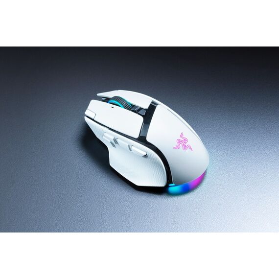 Razer Basilisk V4 Pro Maus Gaming Rechts Bluetooth + USB Type-C Optisch 50000 DPI, Farbe: Weiß