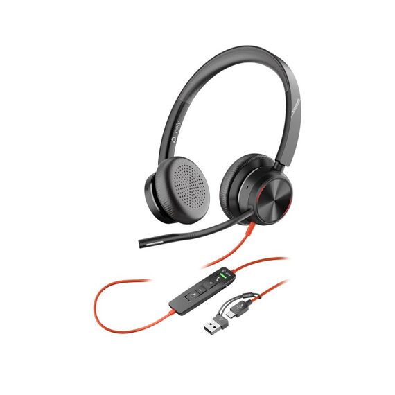 HP Poly Blackwire 8225 USB-C Stereo-Headset + USB-C/A-Adapter, 12 image