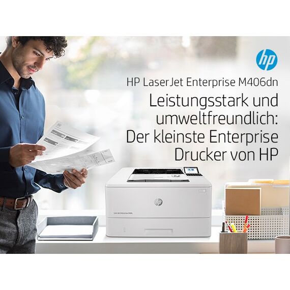 HP LaserJet Enterprise M406dn Schwarzweiß Drucker, Nur Ethernet; Duplex, 12 image