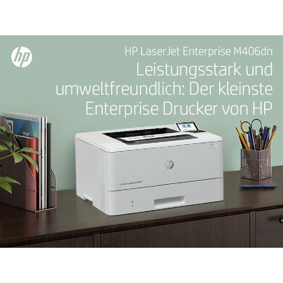 HP LaserJet Enterprise M406dn Schwarzweiß Drucker, Nur Ethernet; Duplex, 13 image