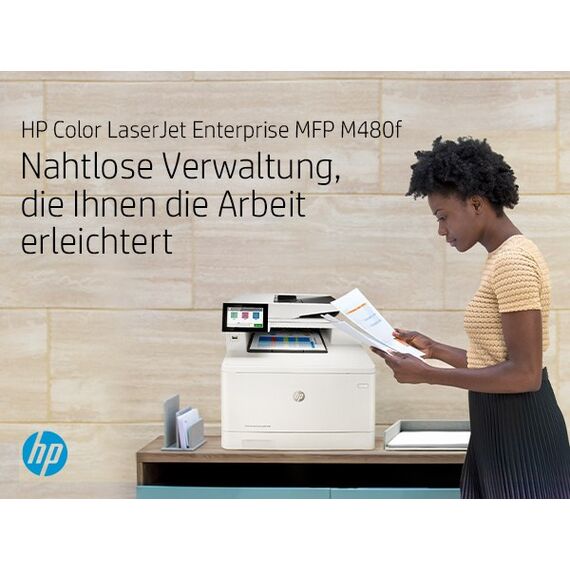 HP Color LaserJet Enterprise LaserJet Enterprise M480f Multifunction Farbe Drucker, Nur Ethernet; Kopierer, Scanner, 15 image