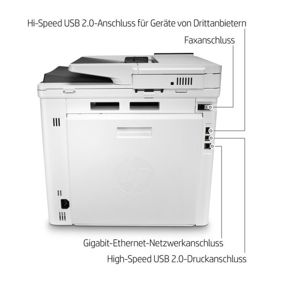 HP Color LaserJet Enterprise LaserJet Enterprise M480f Multifunction Farbe Drucker, Nur Ethernet; Kopierer, Scanner, 7 image