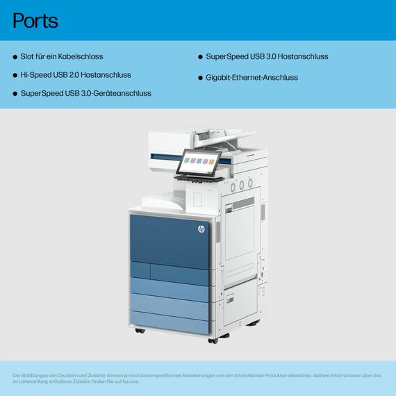 HP LaserJet Enterprise 8801z Multifunction Farbe Drucker, Nur Ethernet; Duplex; Kopierer, Scanner, 2 image
