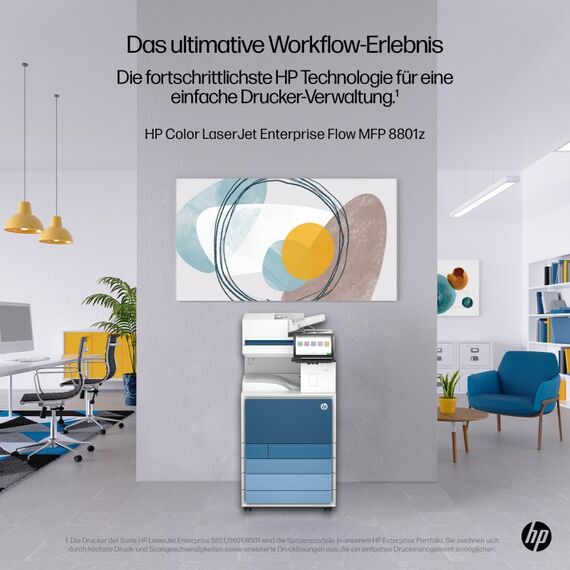HP LaserJet Enterprise 8801z Multifunction Farbe Drucker, Nur Ethernet; Duplex; Kopierer, Scanner, 4 image