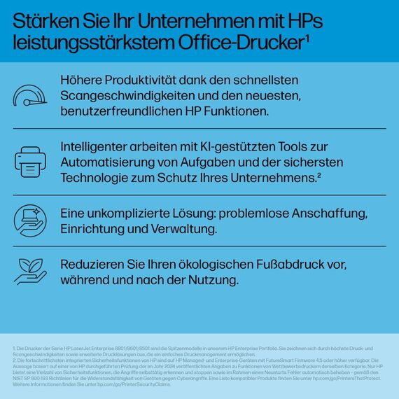 HP LaserJet Enterprise 8801z Multifunction Farbe Drucker, Nur Ethernet; Duplex; Kopierer, Scanner, 5 image