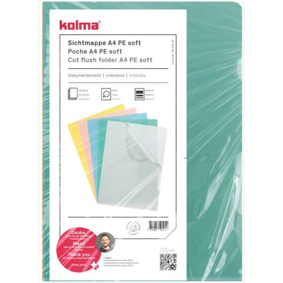 Kolma 59.445.00 Sammelmappe Polyethylen Transparent A4, 3 image
