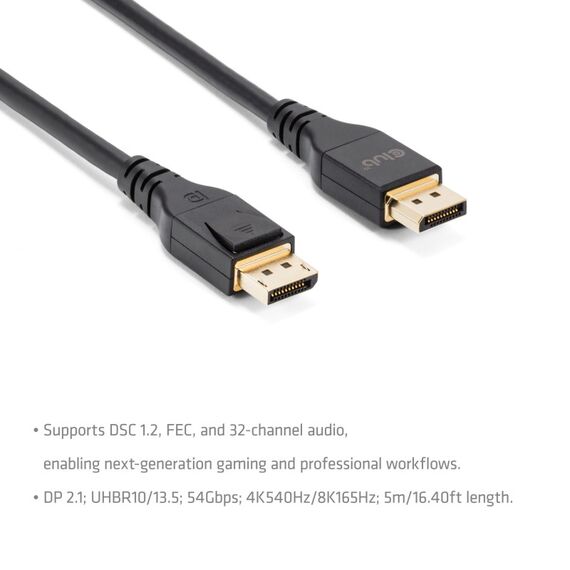 CLUB3D DisplayPort™ 2.1 DP54 Kabel 8K165Hz 5m, 3 image