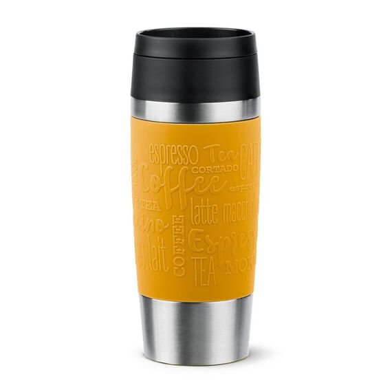 EMSA Travel Mug Classic 36 ml Edelstahl, Gelb, Farbe: Edelstahl, Gelb