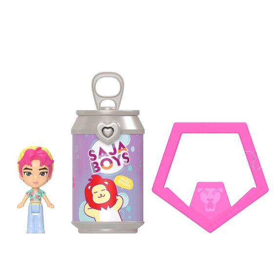 Polly Pocket x KPop Demon Hunters, Saja Boys 5er-Pack Puppen und Getränkedosen-Anhänger, Mikro-Schlüsselanhängerfiguren, 5 image