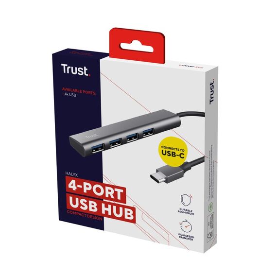 Trust Halyx USB 3.2 Gen 1 (3.1 Gen 1) Type-A 5 Mbit/s Grau, 4 image