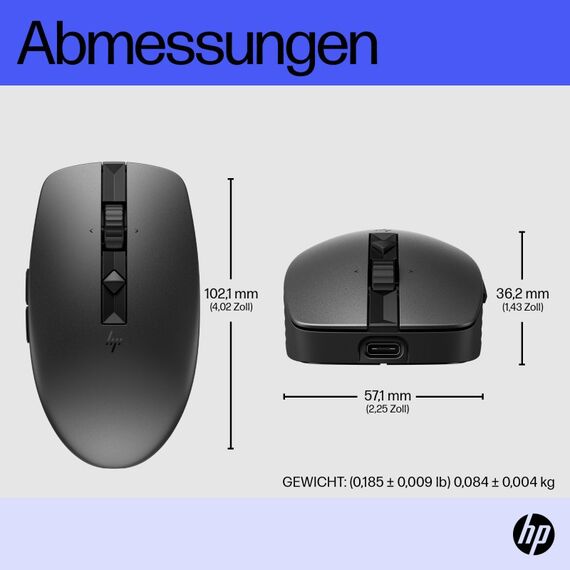 HP 715 Wiederaufladbare Maus für mehrere Geräte, 3 image