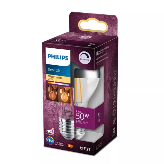 Philips Filament-Lampe Mirror Crown 50W A60 E27, 2 image