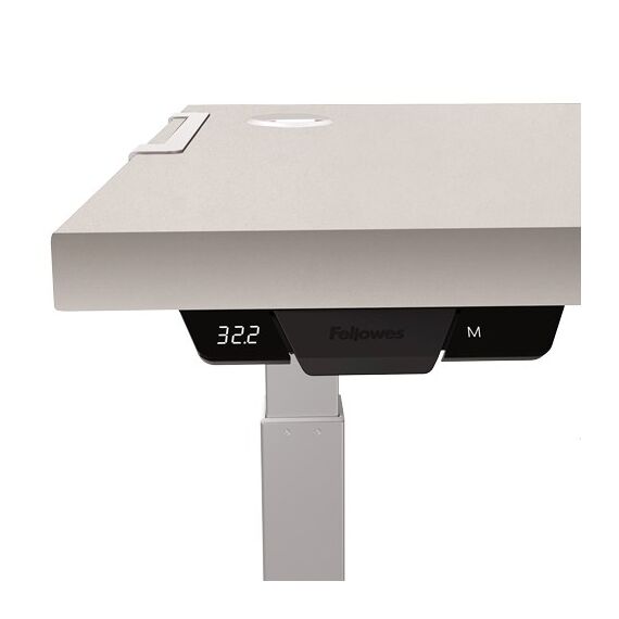 Fellowes 9870301 Computer-Tischaufsatz Rechteckige Form Melamin, PVC Grau, Farbe: Grau