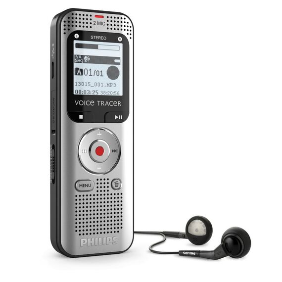 Philips Voice Tracer DVT2015 Diktiergerät Interner Speicher & Flash-Karte Silber