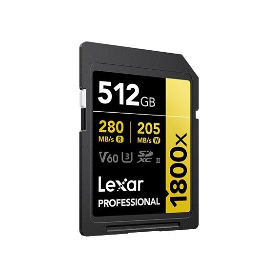 Lexar Professional 1800x 512 GB SDXC UHS-II Klasse 10, Kapazität: 512 GB