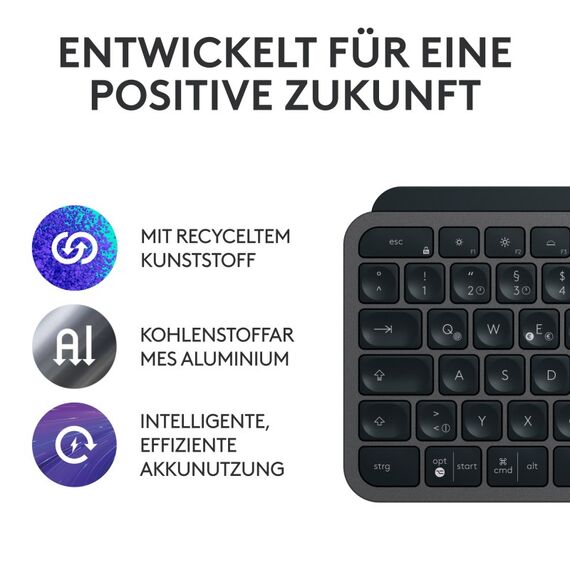 Logitech MX Keys S Combo Tastatur Maus enthalten Büro Bluetooth QWERTZ Deutsch Graphit, 7 image