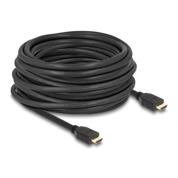 DeLOCK High Speed HDMI Kabel 48 Gbps 8K 60 Hz schwarz 12 m, Farbe: Schwarz, Länge: 12 m