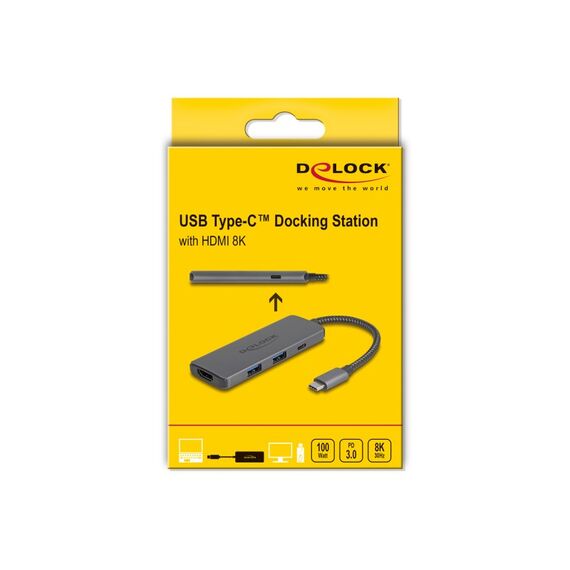 DeLOCK USB Type-C Dockingstation 8K - HDMI / USB / PD 3.0 100 W, 3 image
