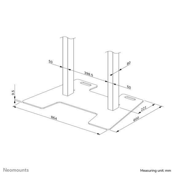Neomounts AFP-875WH Bodenplatte - abschraubbar, 6 image