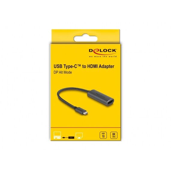 DeLOCK USB Type-C Adapter zu HDMI (DP Alt Mode) 8K mit HDR Funktion Aluminium, 2 image