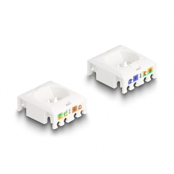 DeLOCK Keystone Modul RJ45 Buchse zu LSA Cat.6A STP mit Verschlussclip und kabelbinderfrei, 2 image