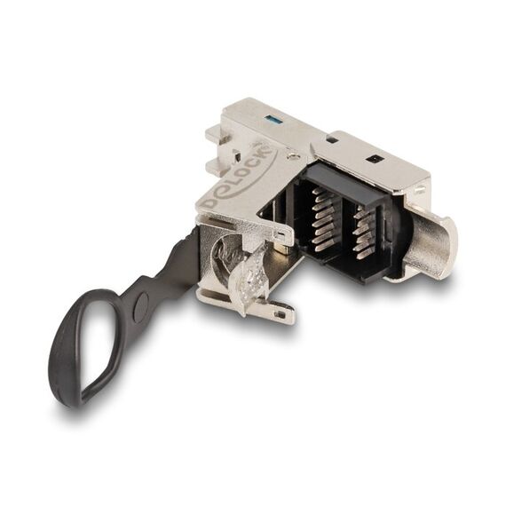 DeLOCK RJ45 Stecker feldkonfektionierbar Cat.6A mit Push und Pull Lasche werkzeugfrei