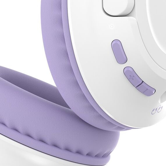 Belkin SOUNDFORMINSPIRE OVEREAR HEADSET LAV Kopfhörer Verkabelt & Kabellos Kopfband Anrufe/Musik USB Typ-C Bluetooth Lavendel, Weiß, 5 image
