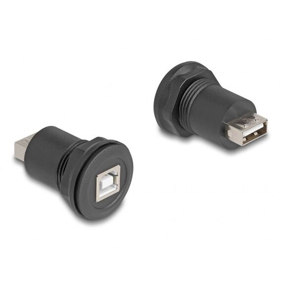 DeLOCK USB 2.0 Typ-B zu USB 2.0 Typ-A Einbaubuchse schwarz