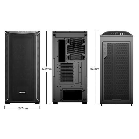 be quiet! Shadow Base 800 DX Black Midi Tower Schwarz, Farbe: Schwarz