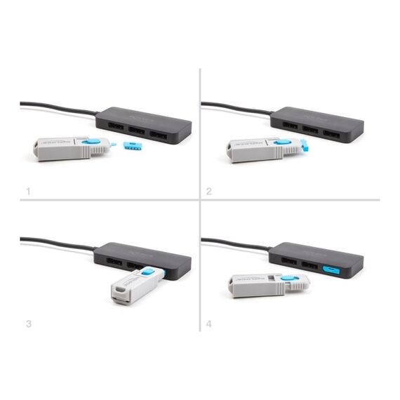 DeLOCK DisplayPort Port Blocker Set für DisplayPort Buchsen 4 Stück + Verschlusswerkzeug, 3 image
