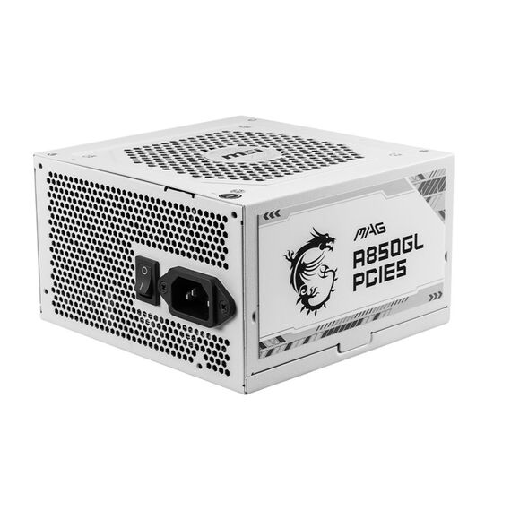 MSI MAG A850GL PCIE5 WHITE Netzteil 850 W 20+4 pin ATX ATX Weiß, Farbe: Weiß