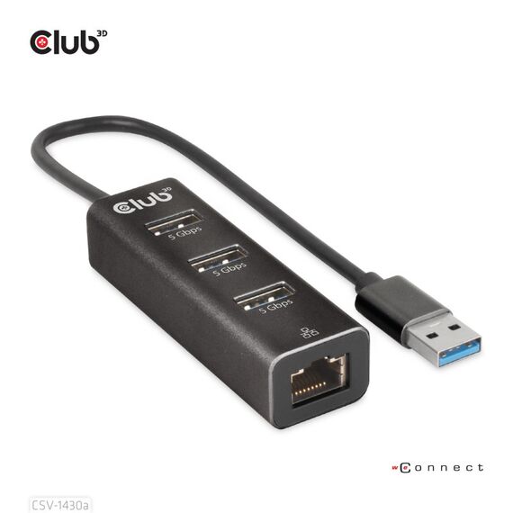 CLUB3D CSV-1430a Kabelgebunden USB 3.2 Gen 1 (3.1 Gen 1) Type-A Schwarz, 3 image