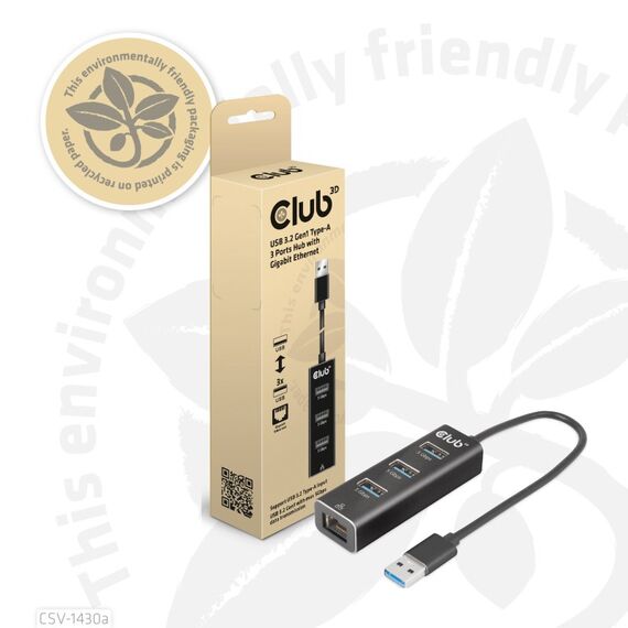 CLUB3D CSV-1430a Kabelgebunden USB 3.2 Gen 1 (3.1 Gen 1) Type-A Schwarz, 10 image