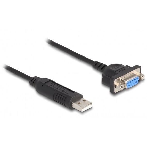 DeLOCK USB 2.0 zu Seriell RS-232 Adapter mit kompaktem seriellen Steckergehäuse 50 cm FTDI