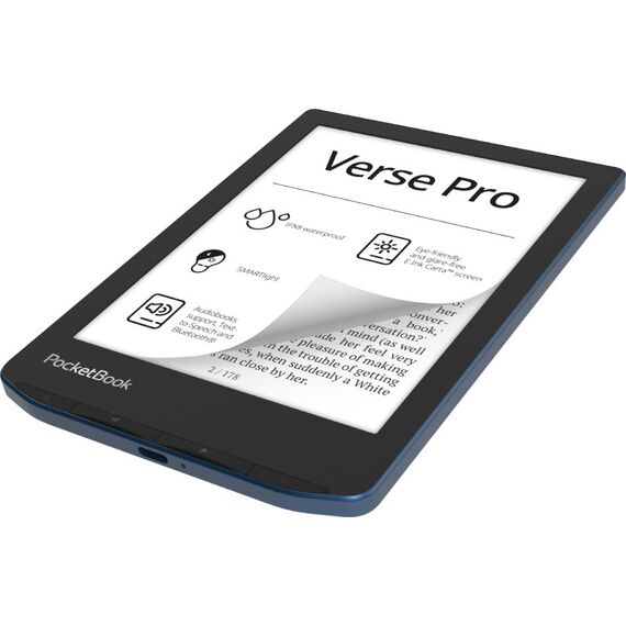 PocketBook Verse Pro eBook-Reader Touchscreen 16 GB WLAN Schwarz, Blau, Farbe: Schwarz, Blau, 2 image