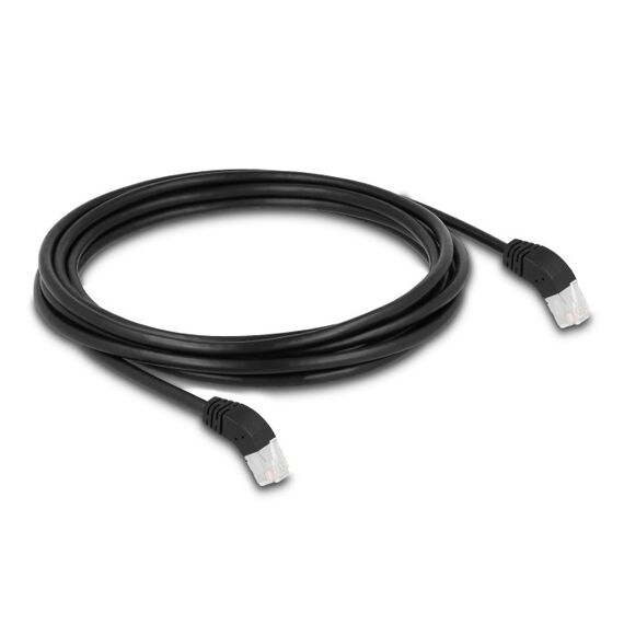 DeLOCK RJ45 Netzwerkkabel Cat.6A S/FTP 45° nach oben gewinkelt 3 m schwarz, Länge: 3 m, 2 image